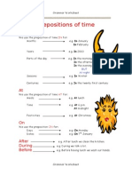 Prepositions of Time: in The Afternoon in The Evening