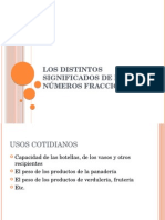 Los Distintos Significados de Los Números Fraccionarios