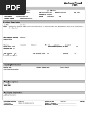 Job offer