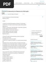 Prova de Fundamentos de Sistemas de Informação - ESAB
