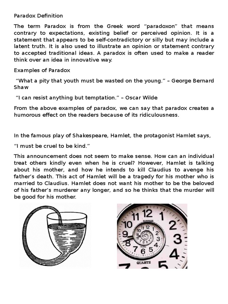 Paradox in literature example picture
