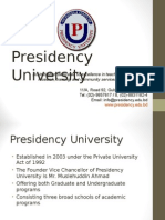 Overview of Presidency Univeristy