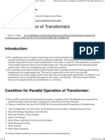 Parallel Operation of Transformers - Electrical Notes & Articles