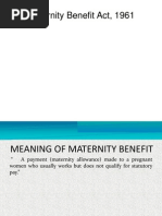 Maternity Benefit Act 1961