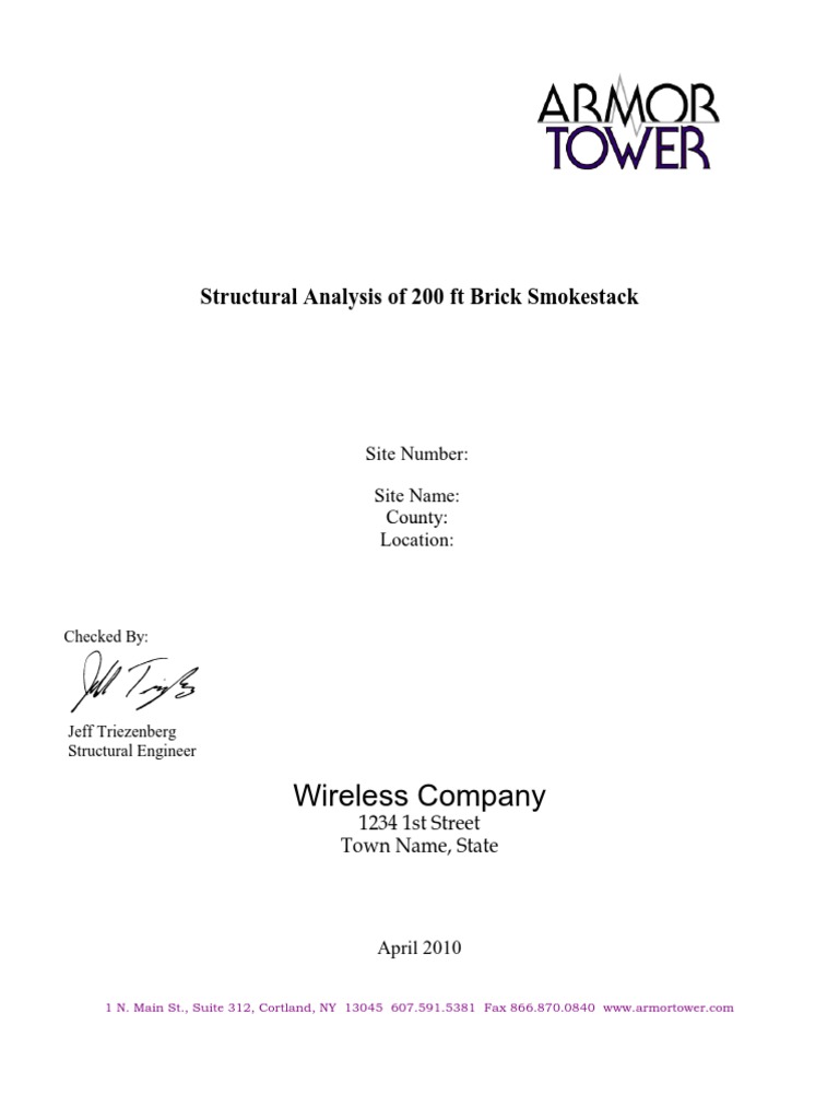 Diseño Estructural de Chimenea | Telecommunications | Wireless