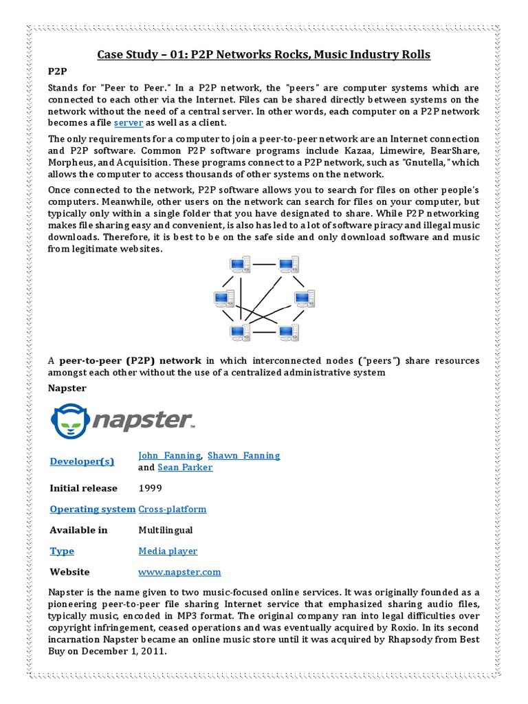 P2P Network - Case Study | PDF | Spyware | Peer To Peer
