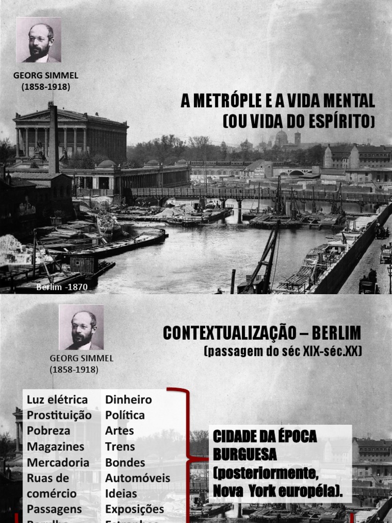 A Metrópole e a Vida Mental de Simmel | PDF | Sociologia | Comportamento