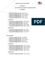 IA Recording Schedule Rzepka