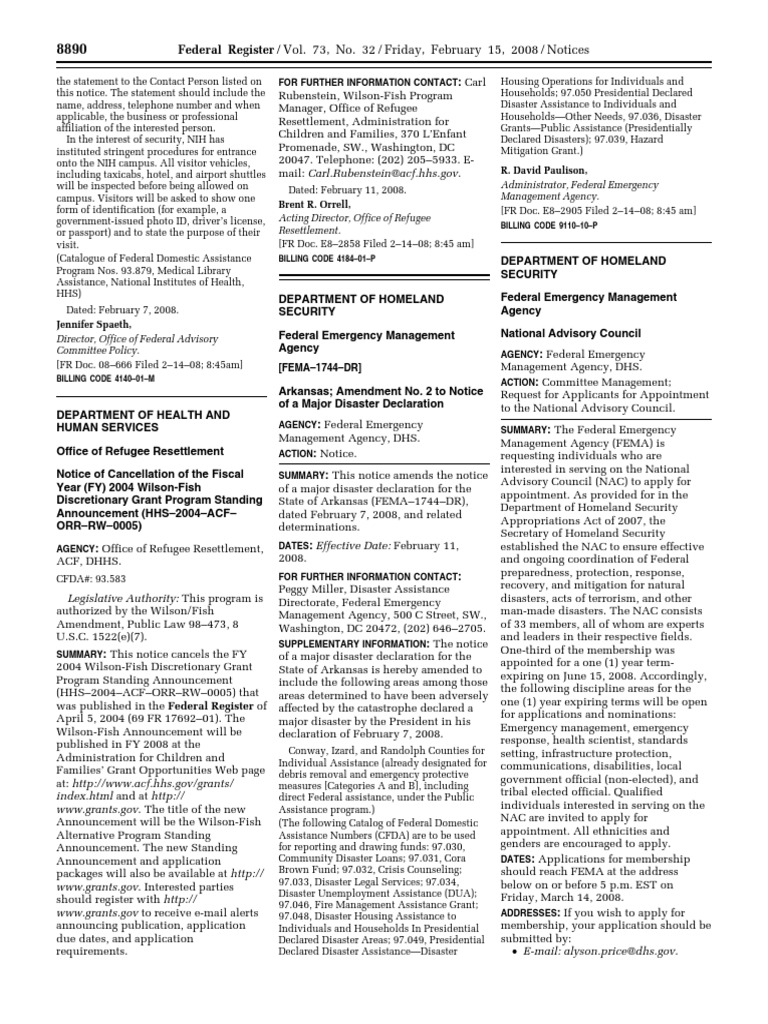 NIH Visitor Security Procedures Notice | PDF | Federal Emergency ...