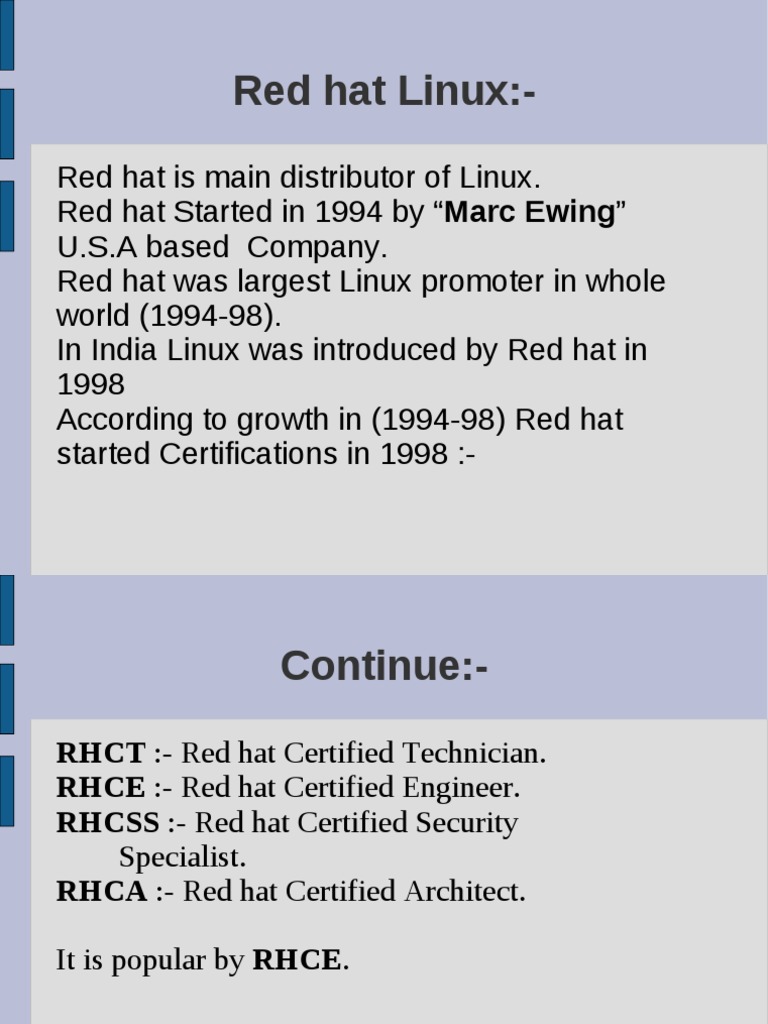 Red Hat Linux Overview and Certification | PDF