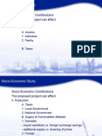 Socio-Economic Study: Socio-Economic Contributions The Proposed Project Can Affect