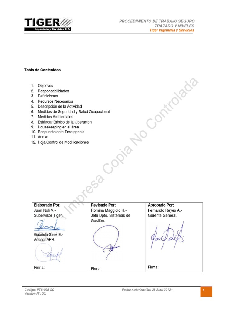 Pts008.Oc Trazado y Niveles PDF Residuos Calidad