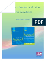 Guía a La Redacción en El Estilo APA, 6ta Edición