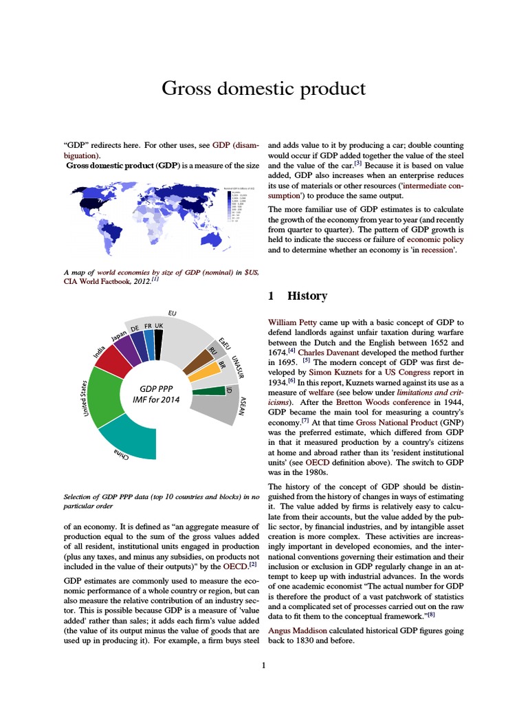 Understanding Gross Domestic Product (GDP) | PDF | Intermediate ...
