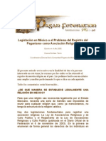 Legislación en México o El Problema Del Registro Del Paganismo Como Asociación Religiosa