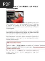 Como Montar Uma Fábrica de Frutas Desidratadas