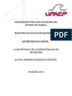 La Importancia de La Demostración en Geometría