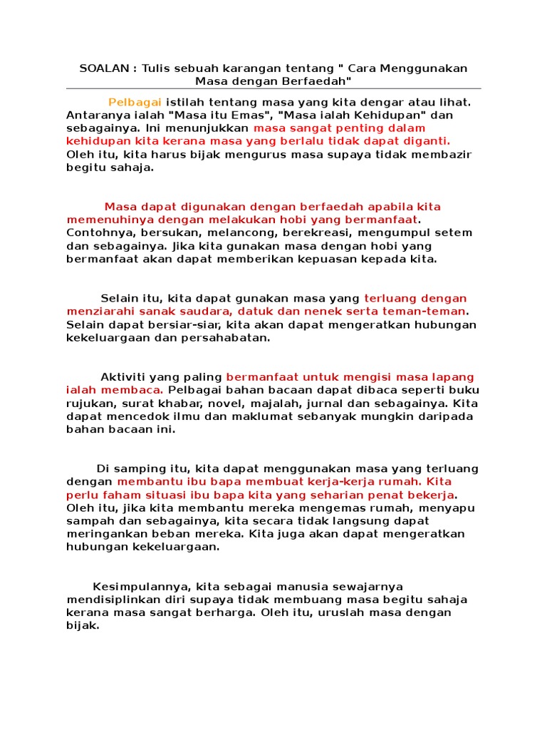Fakta Cara Mengisi Masa Lapang Pdf