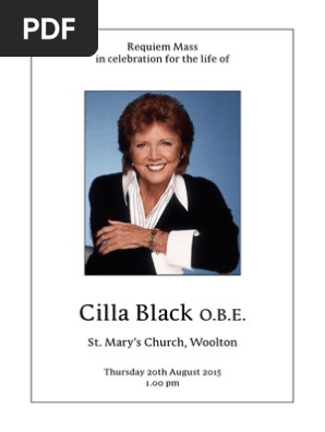 Cilla Black funeral - order of service