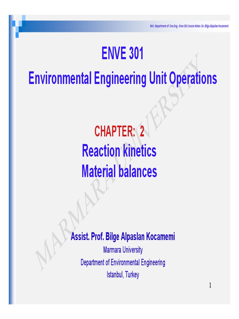 Environmental Engineering Unit Operations | PDF | Stoichiometry ...