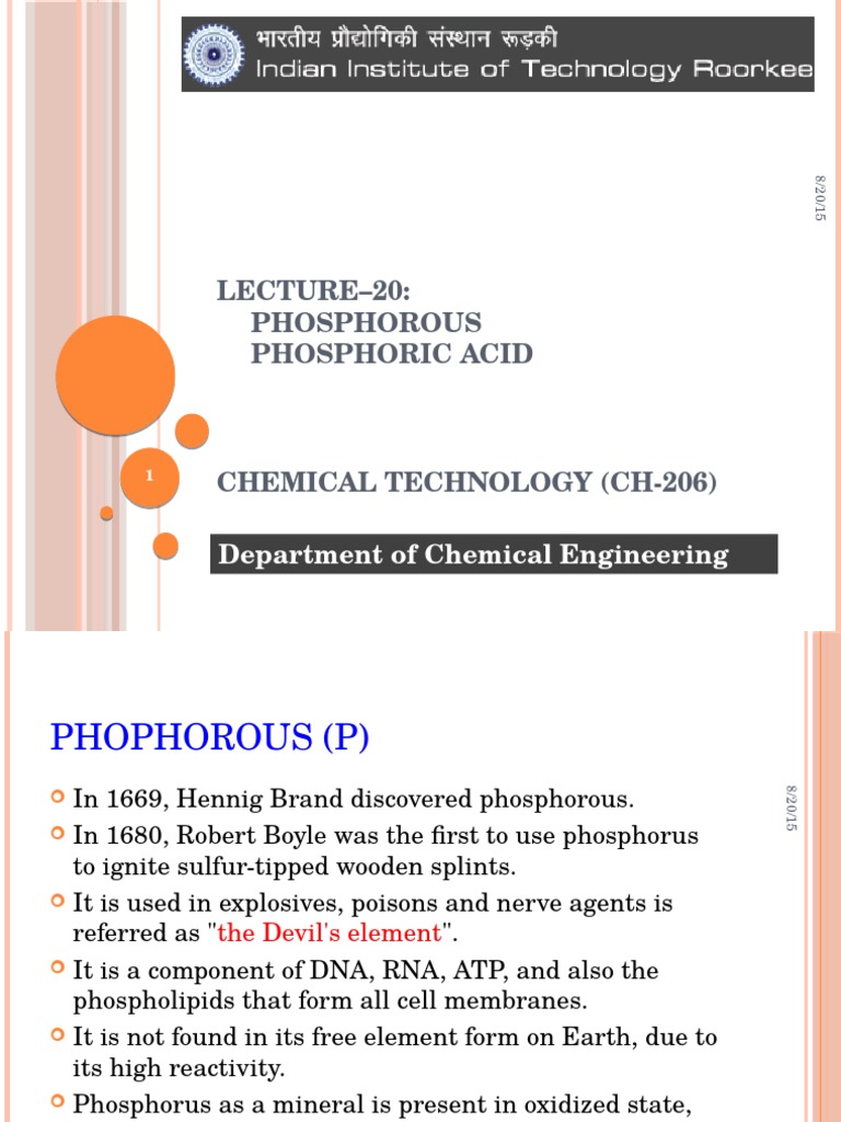 Phosphorous and Phosphate Overview | PDF | Phosphorus | Phosphate