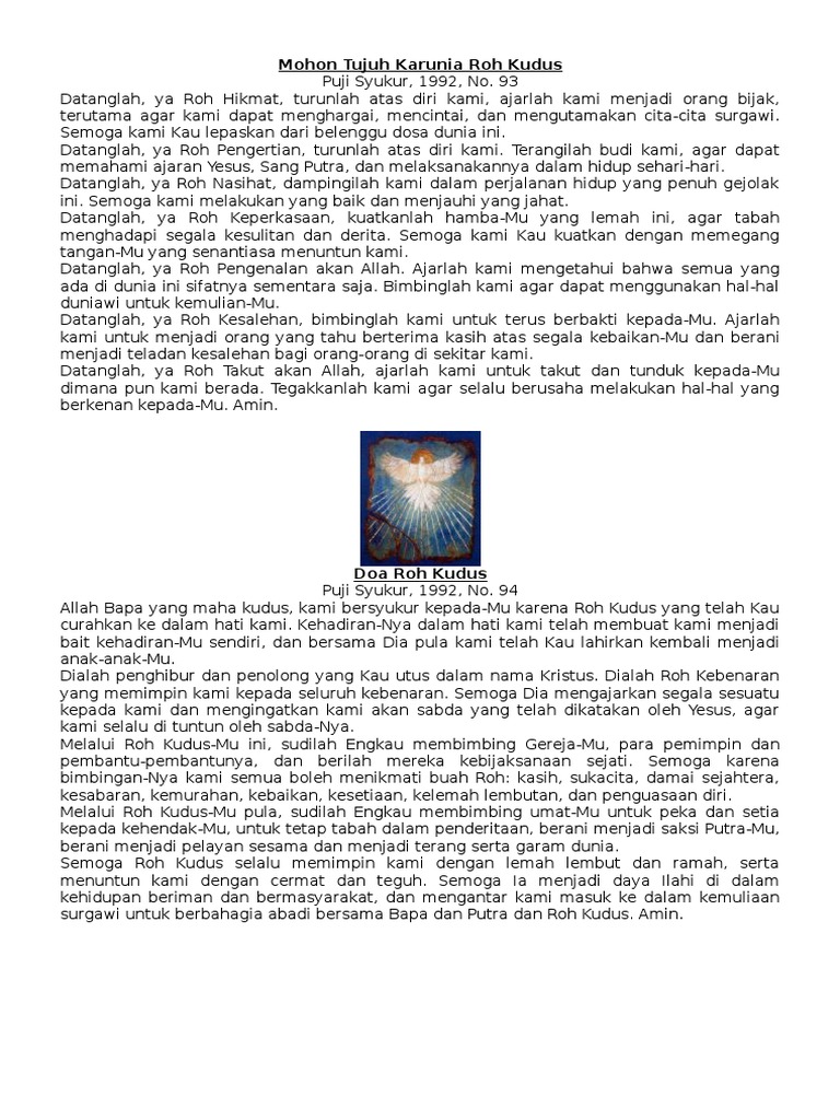 Doa Novena Roh Kudus