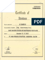 Volvo BMS Certificate