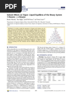 Solvent Effects on Vapor-liquid Equilibria of the Binary Systems 1 Hexene and n Hexane