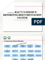 Contract Closeout, Reporting and Documentation System