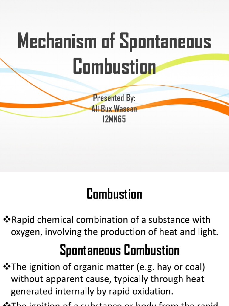 Mechanism of Spontaneous Combustion Combustion Coal