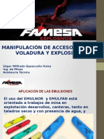 Manipulación de Accesorios de Voladura y Explosivos - FAMESA 02