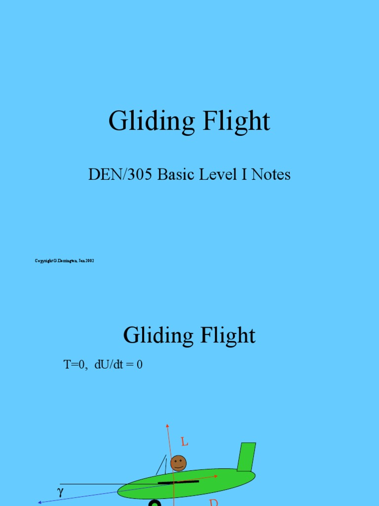 Gliding Flight: DEN/305 Basic Level I Notes | PDF