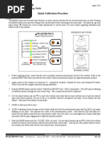 Quick Calibration Procedure DHC 100