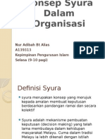 Konsep Syura Dalam Organisasi