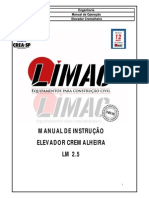 Manual Cremalheira Limac