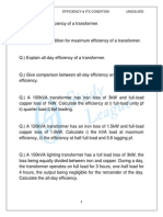 Transformer Efficiency & Its Condition Unsolved