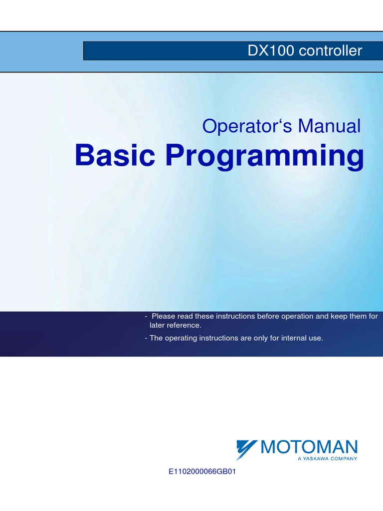 DX100 Controller Programming Manual | PDF | Menu (Computing ...