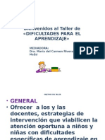 Dificultades de Aprendizaje