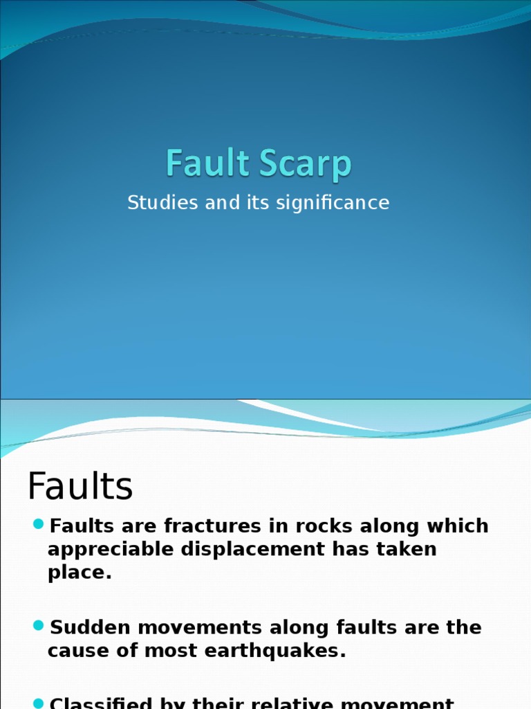 Fault Scarp PDF Fault (Geology) Geomorphology