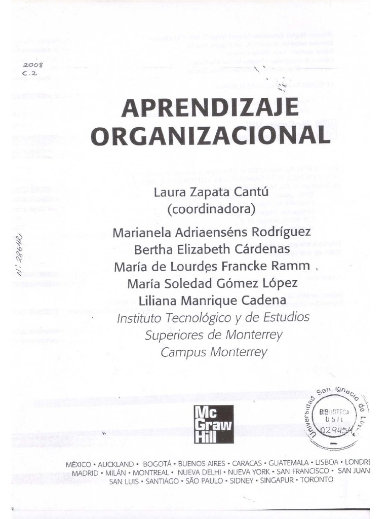 Aprendizaje Organizacional PDF | PDF