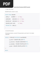 Oracle Stored Procedure I