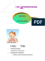 SESIÓN de APRENDIZAJE Del Sistema Respiratorio