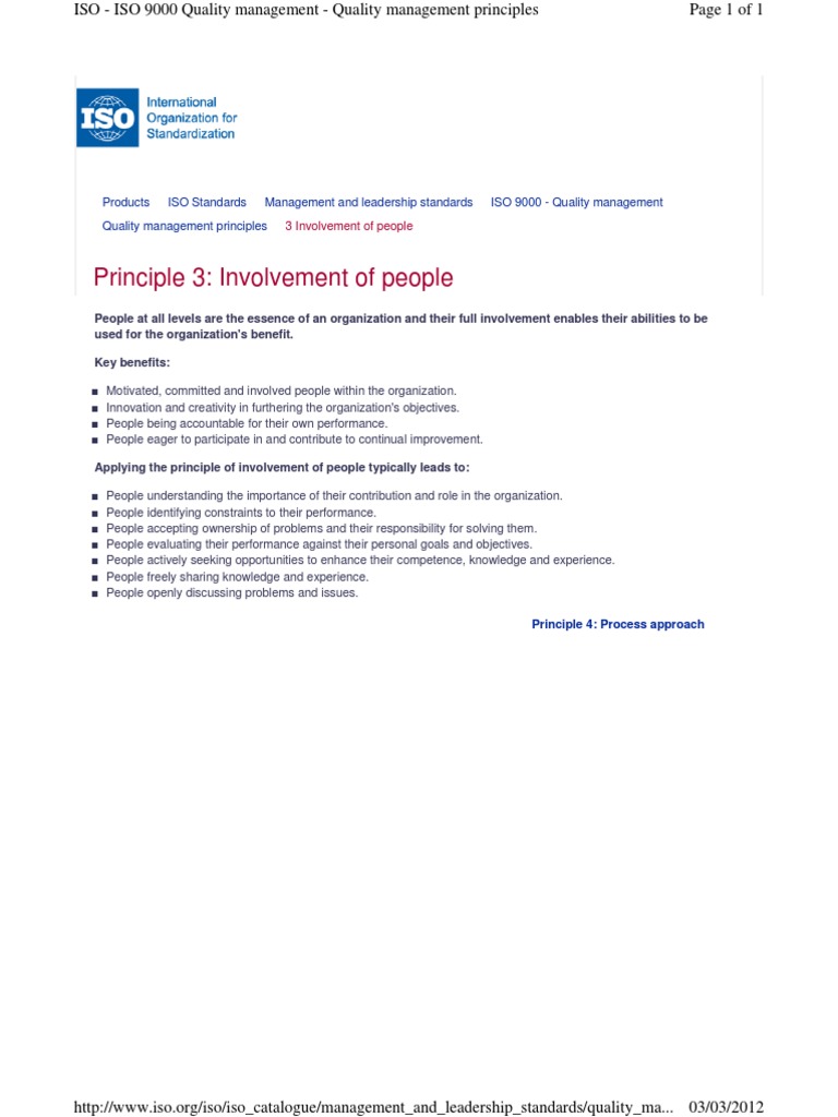 ISO 9000 Quality Management Principles | PDF | Career & Growth
