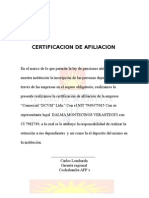 Certificado Afp