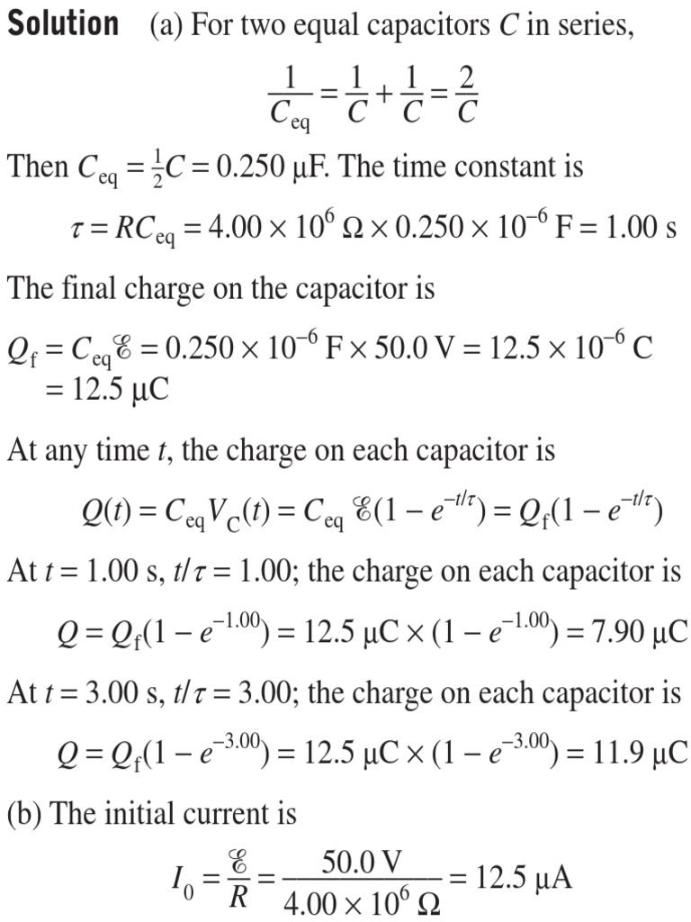 Strategy First We Find The Equivalent Capacitance of Two: Practice ...