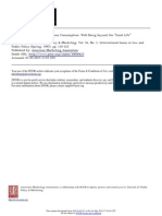 1997.Human Development and Humane Consumption- Well Being Beyond the Good Life