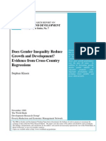 1999.Does Gender Inequality Reduce Growth and Development_evidence From Cross_country Regressions