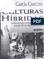 Nestor Garcia Canclini Culturas Hibridas Entrada