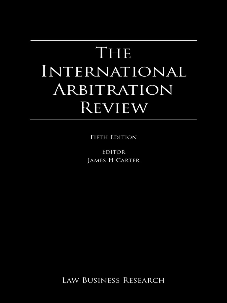 International Arbitration Review PDF Arbitral Tribunal Arbitration