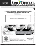 Prefeitura Municipal de Itiúba Estado Da Bahia Ano 2015 Diario Oficial Do Município Decreto Nº138 de 20 de Agosto de 2015